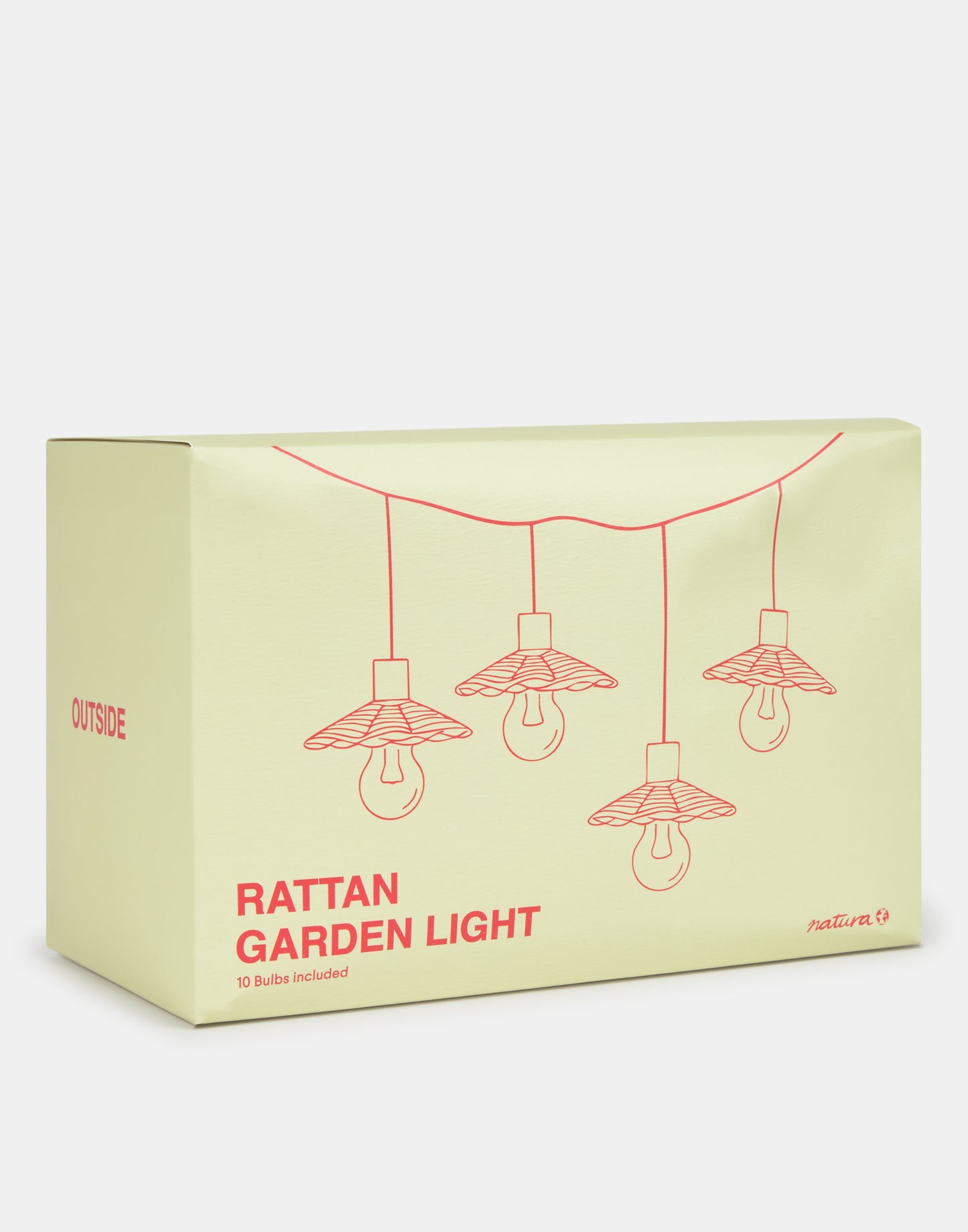 Außen-Lichterkette Rattan