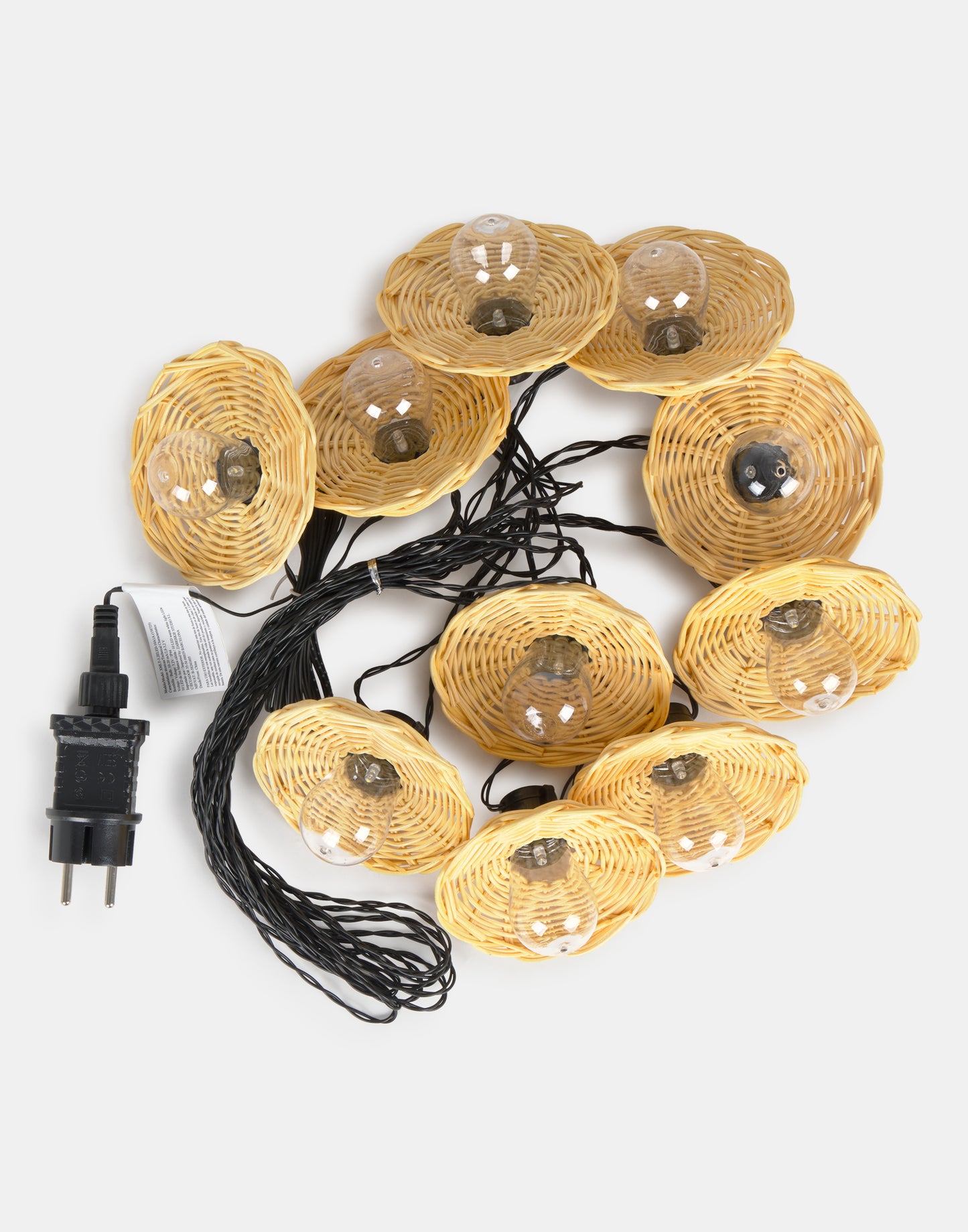 Außen-Lichterkette Rattan