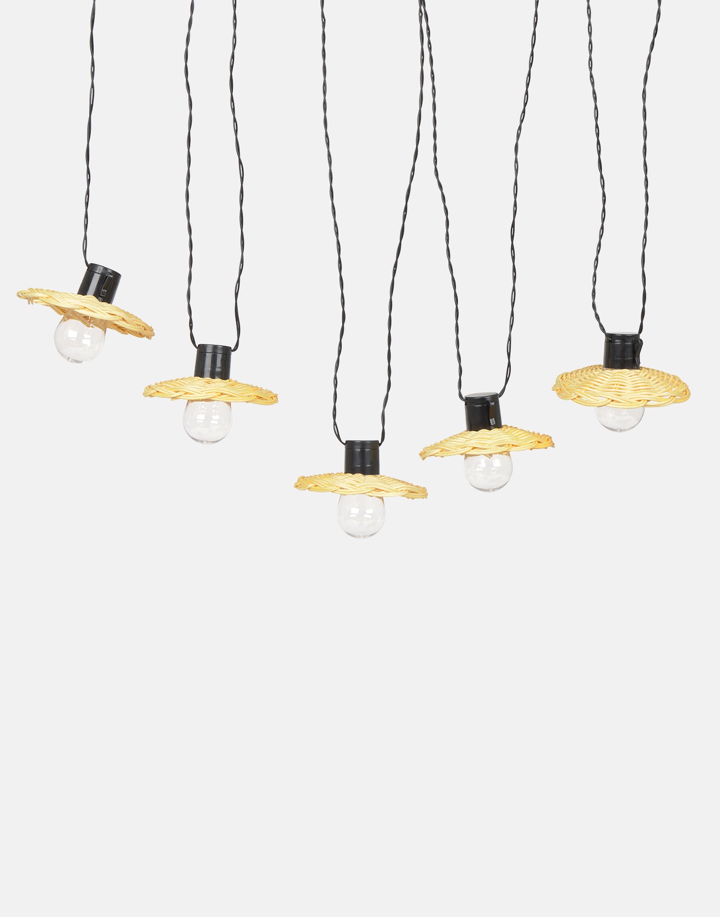 Außen-Lichterkette Rattan