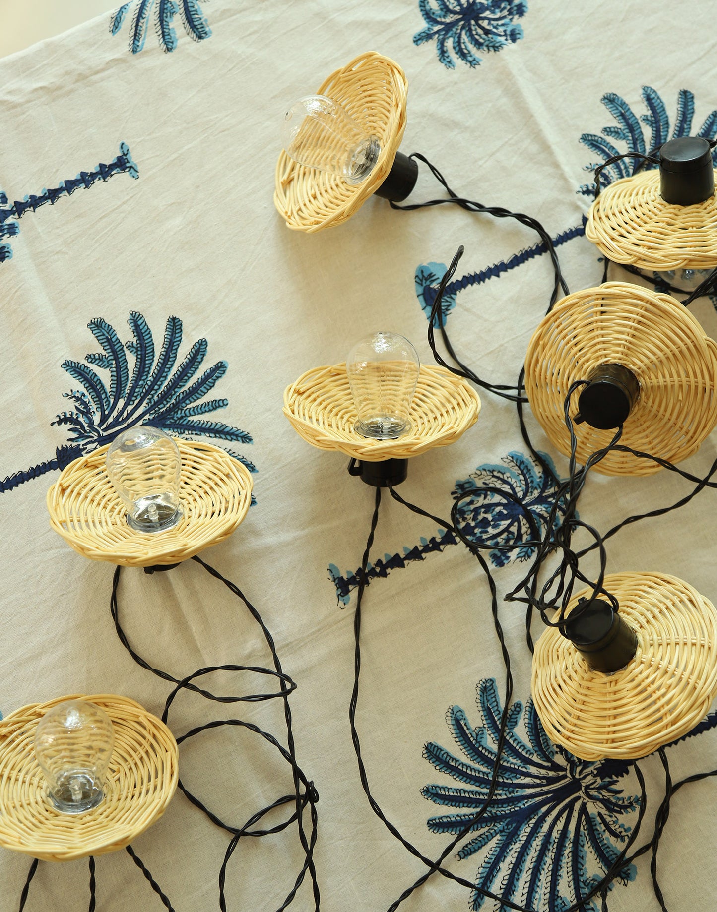 Außen-Lichterkette Rattan