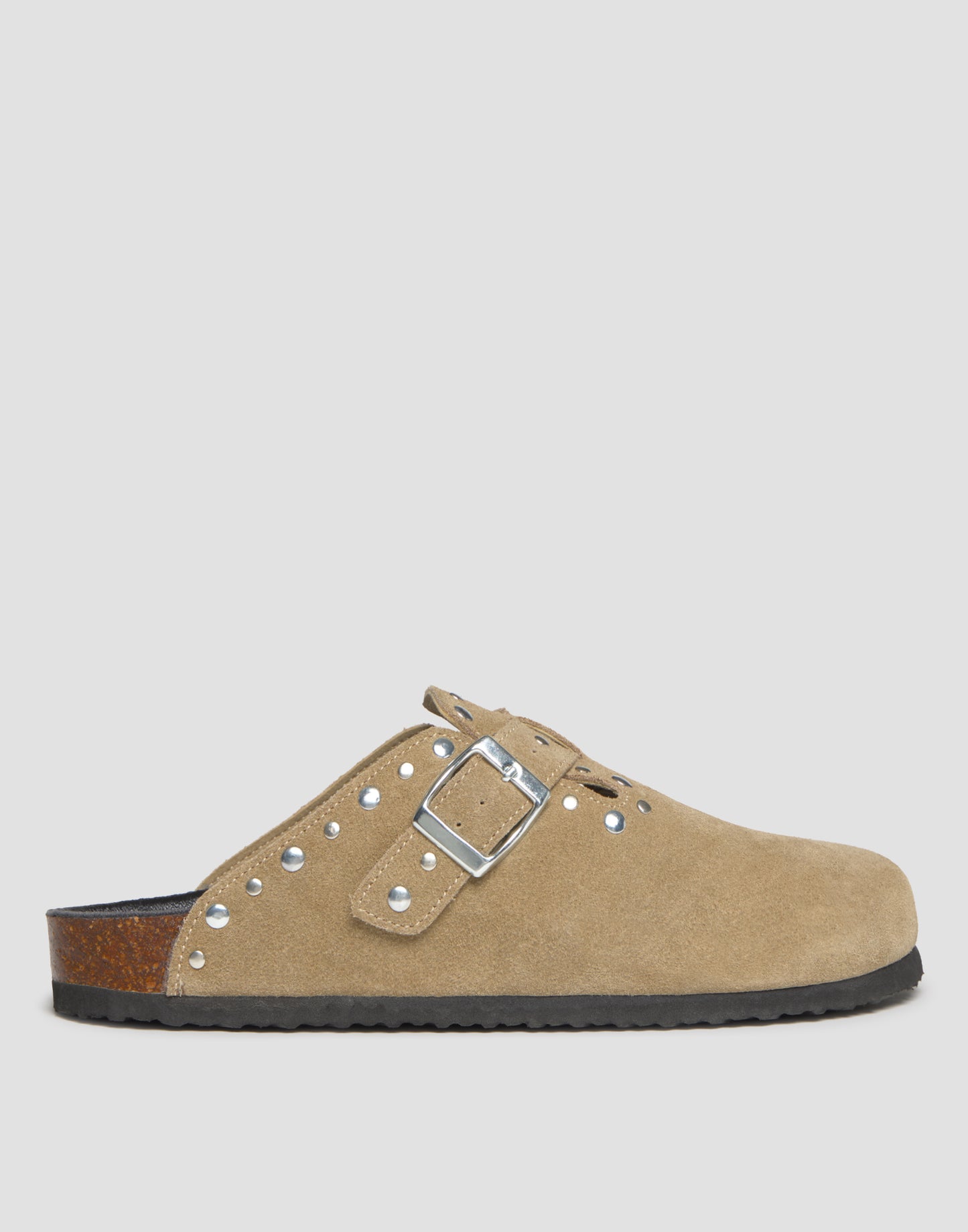 Ergonomischer Leder-Clog mit Nieten