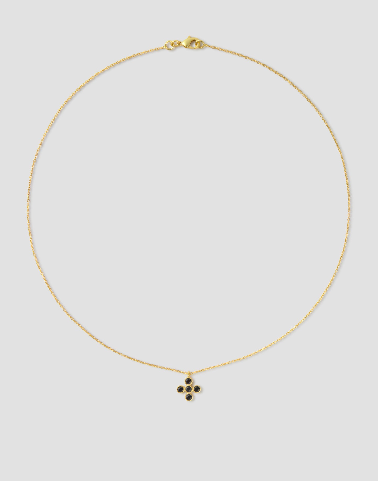 Collana con croce in giaietto