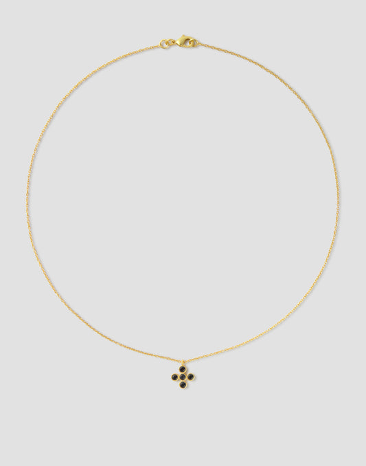 Collana con croce in giaietto