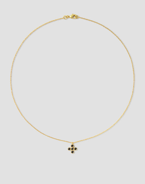 Collana con croce in giaietto