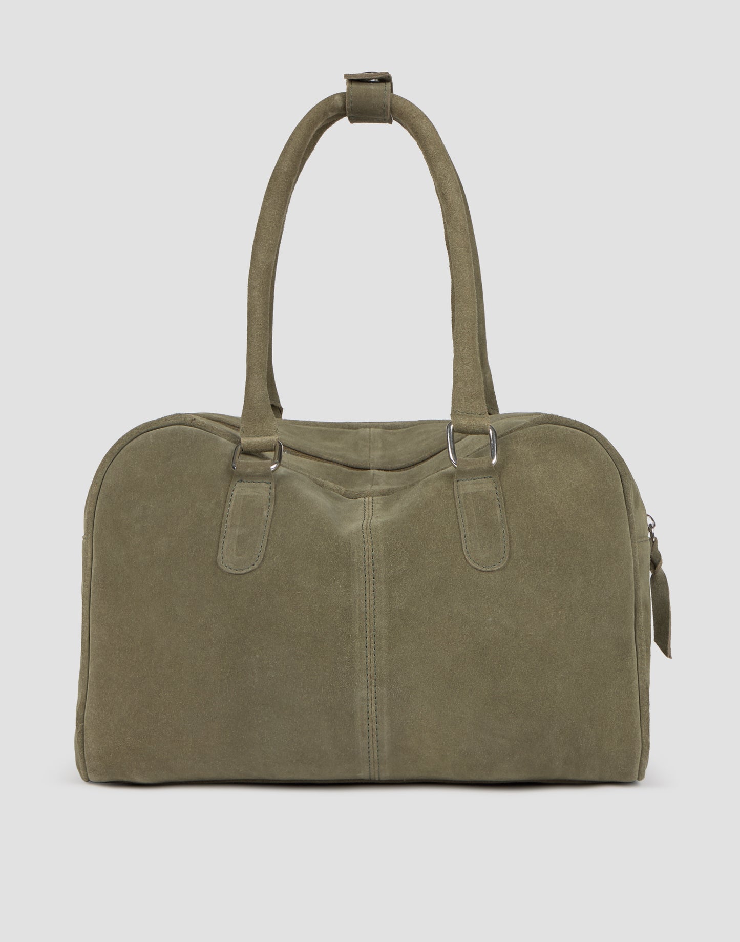 Bolso piel bowling bordados