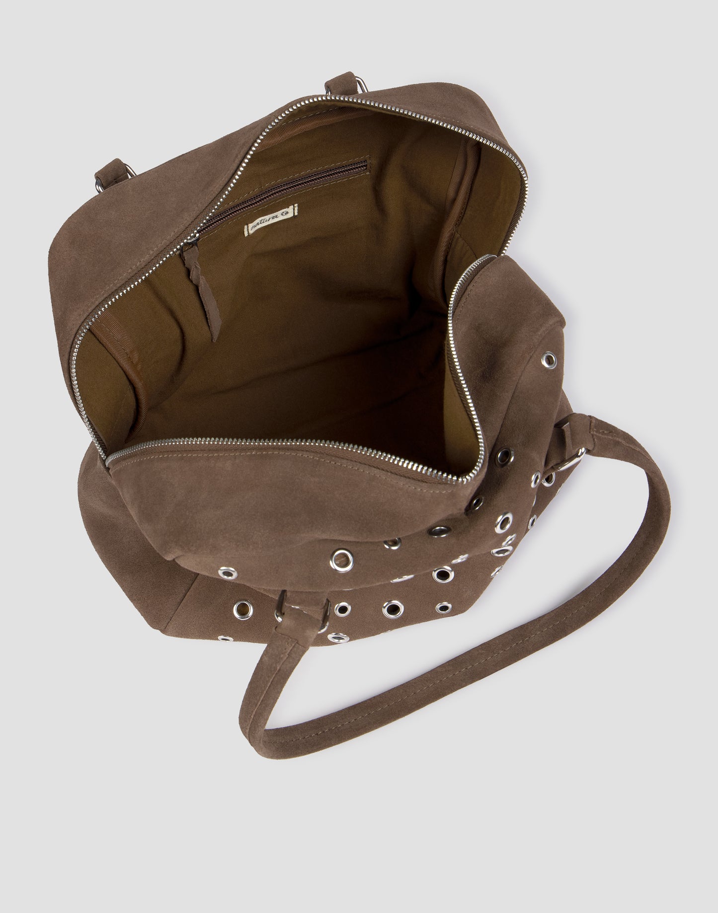 Bolso bowling tachas