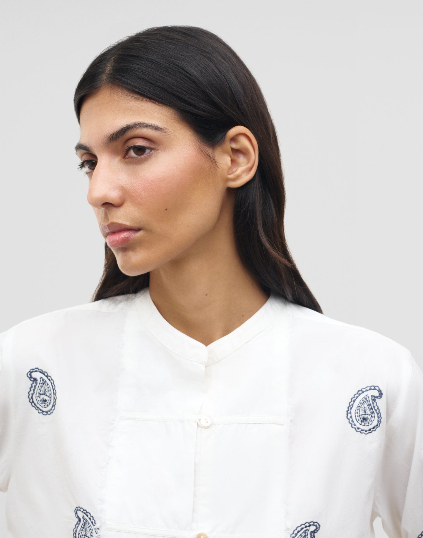 Paisley Embroidered Shirt