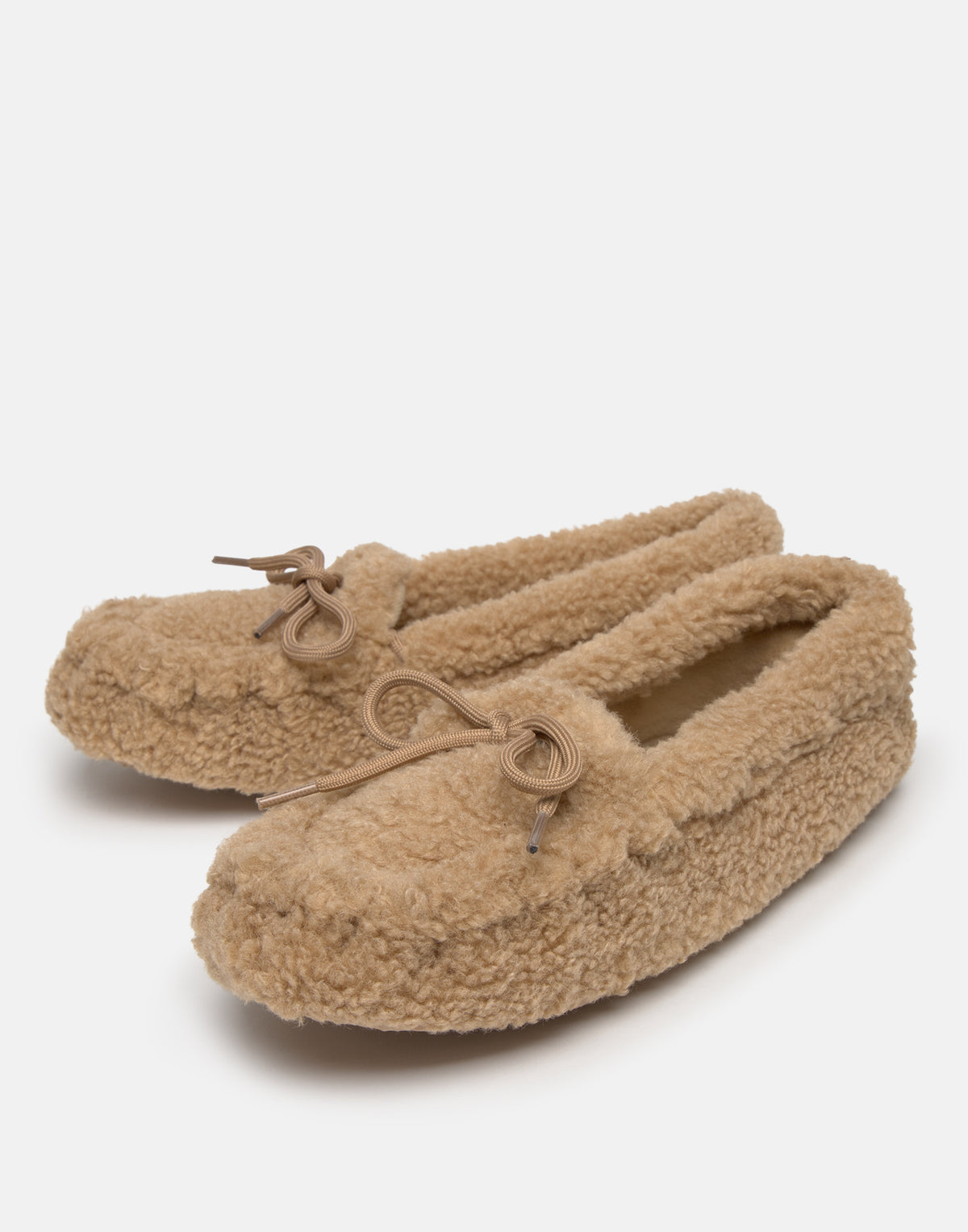 Closed Faux Fur Moccasin Slippers