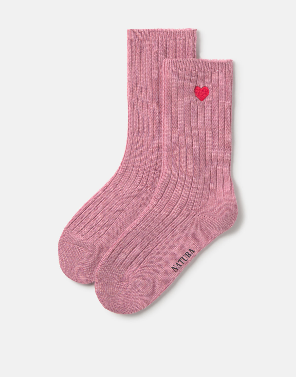 Calcetines calentitos corazón bordado