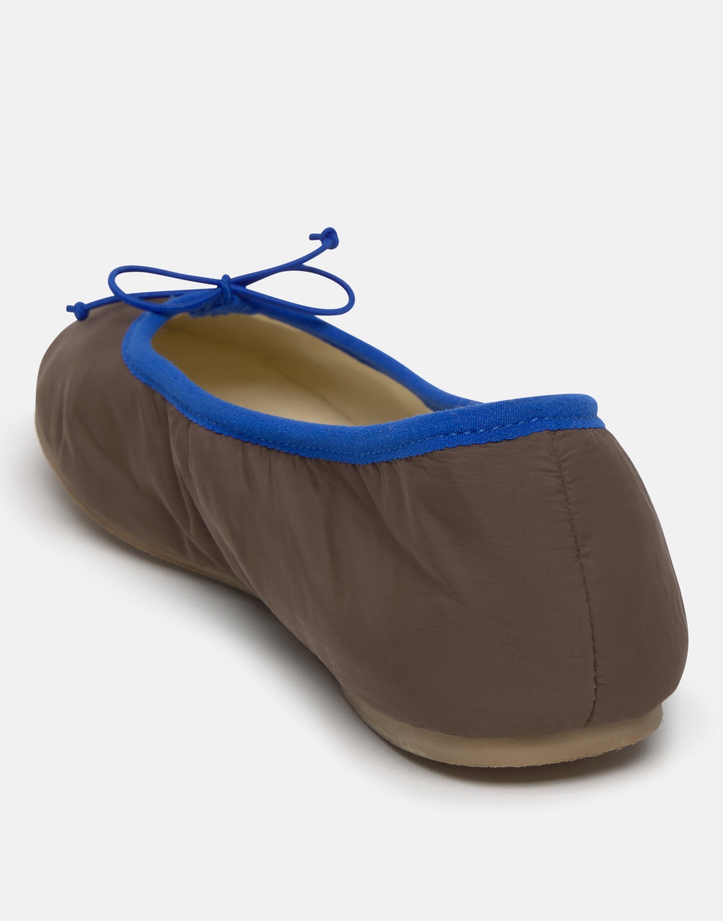 Ballerine in nylon con bordino a contrasto