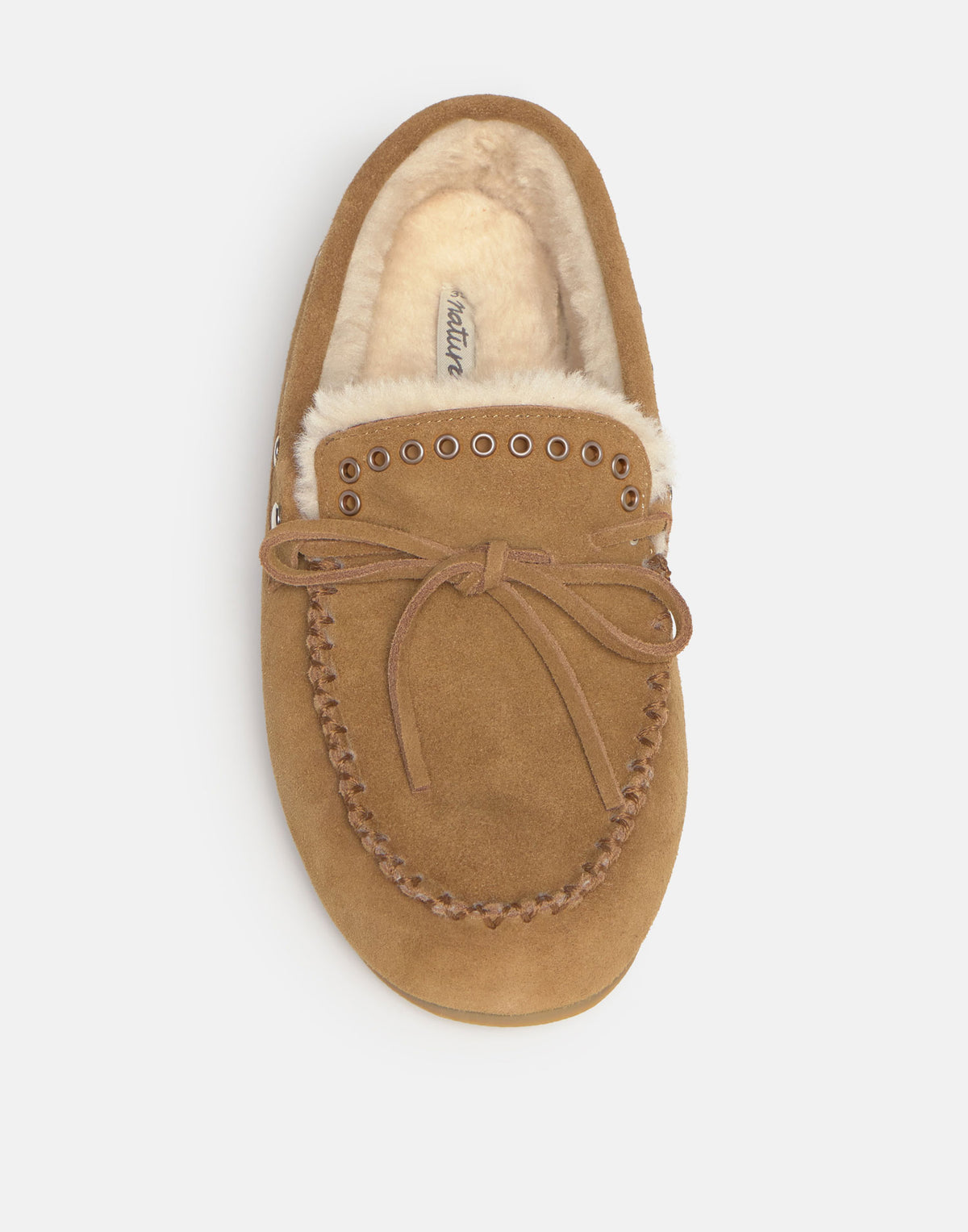 Suede Boat Shoes with Fur and Studs
