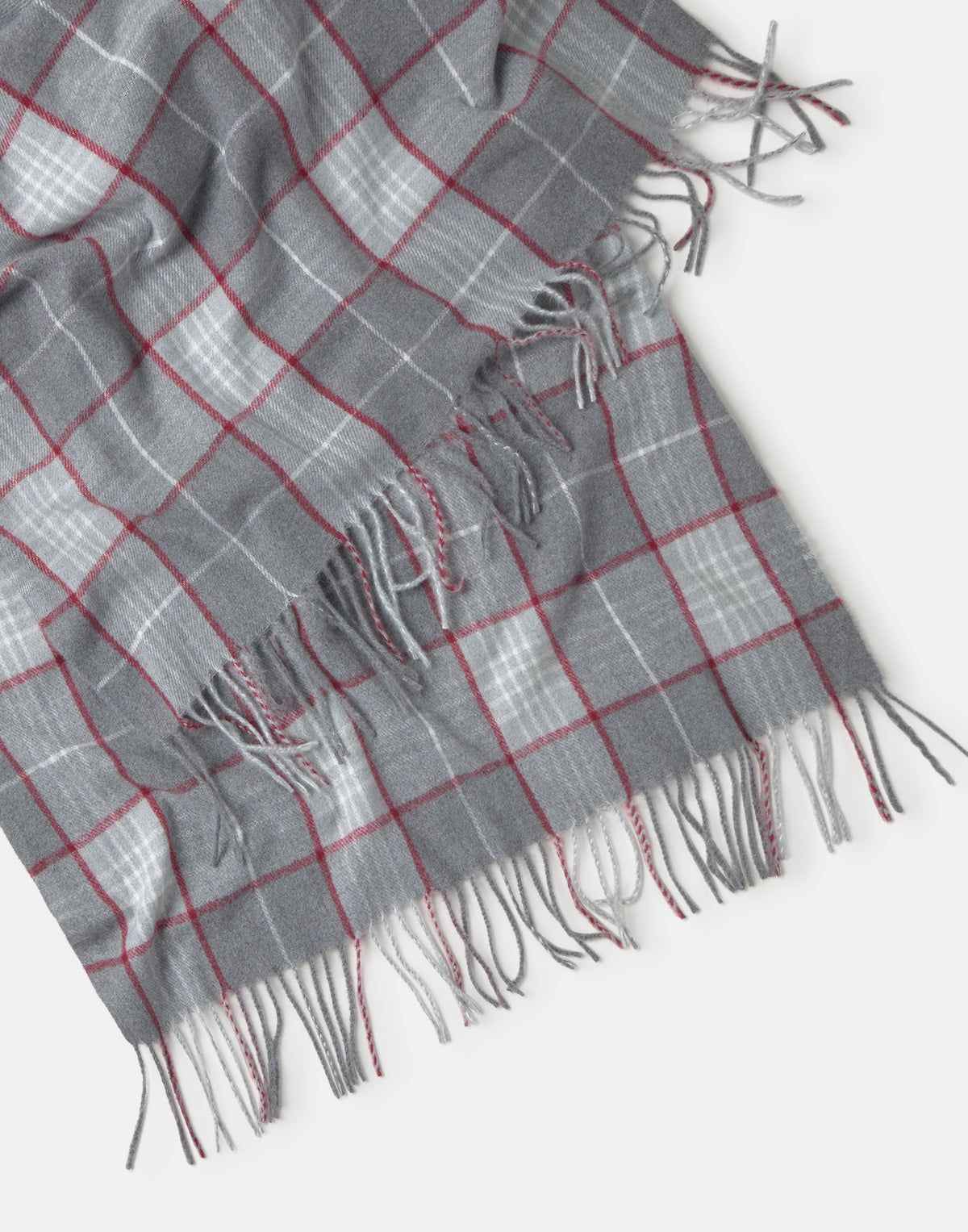 Bufanda fina cuadros burgundy