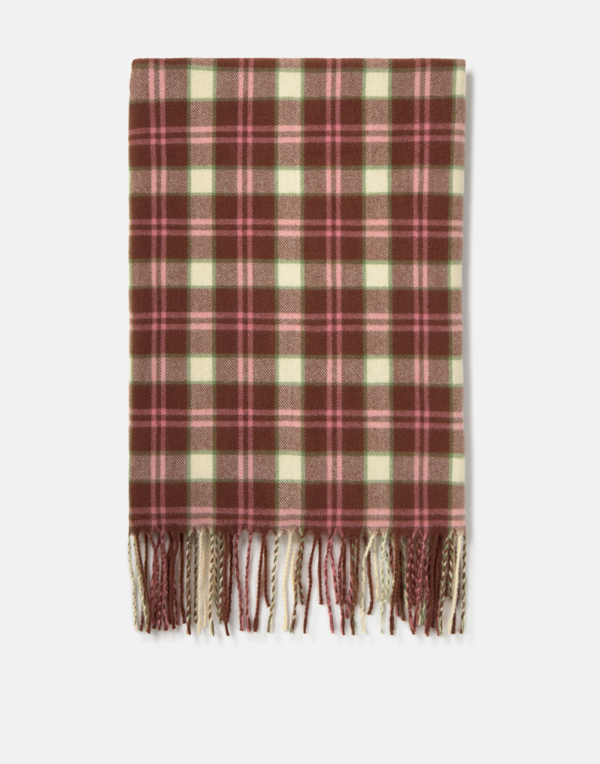 Bufanda fina cuadro burgundy