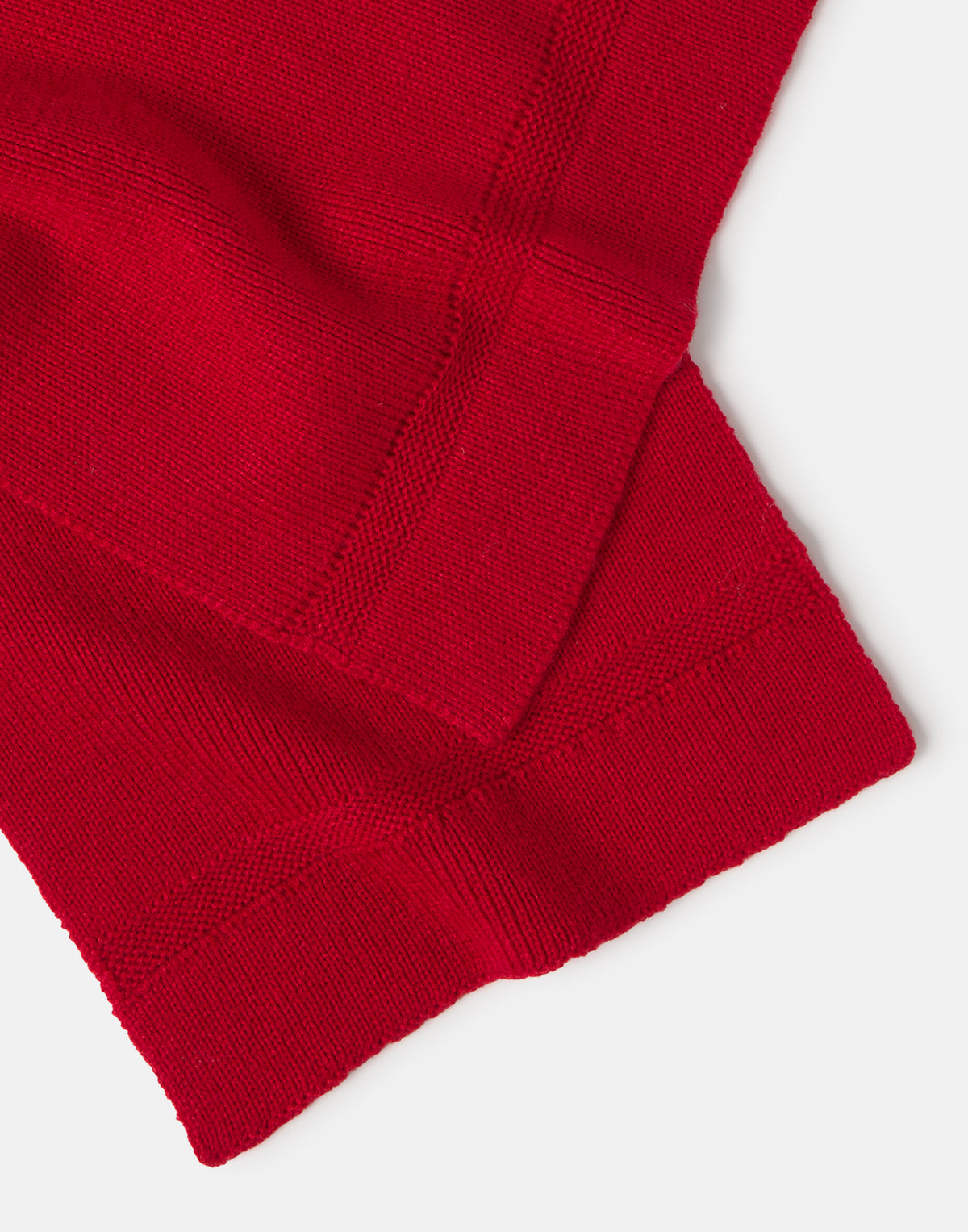 Roter Strickschal