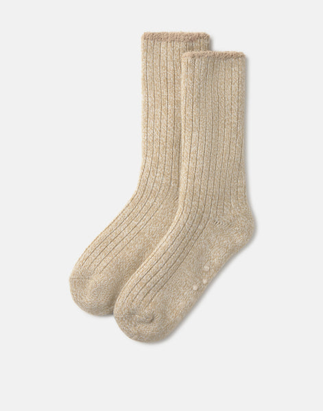 Stricksocke mit flauschigem Innenfutter