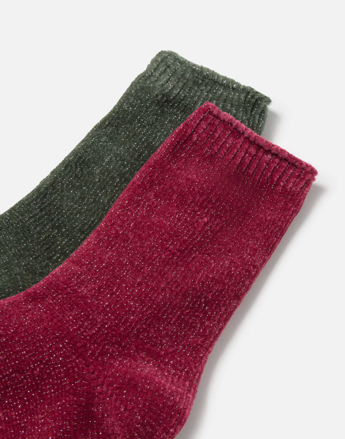 2er-Set Chenillesocken mit Lurex