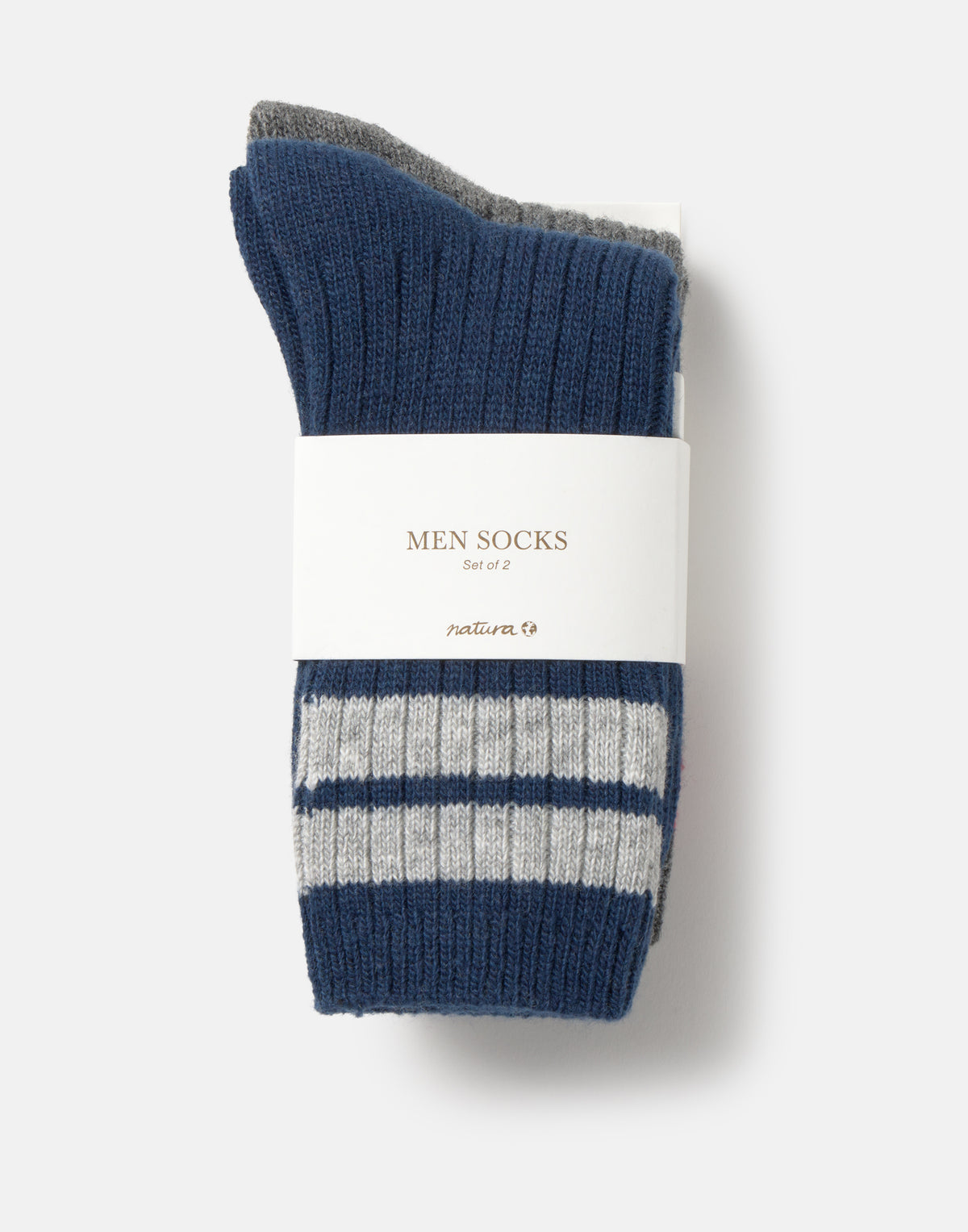 Set 2 calcetines raya hombre