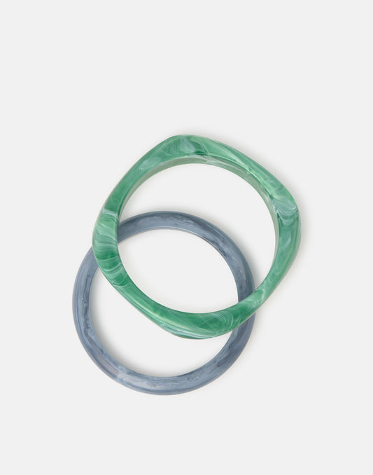 Set 2 pulseras color resina