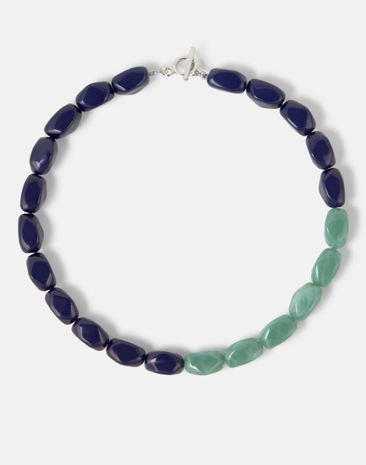 Collar cuentas bicolor