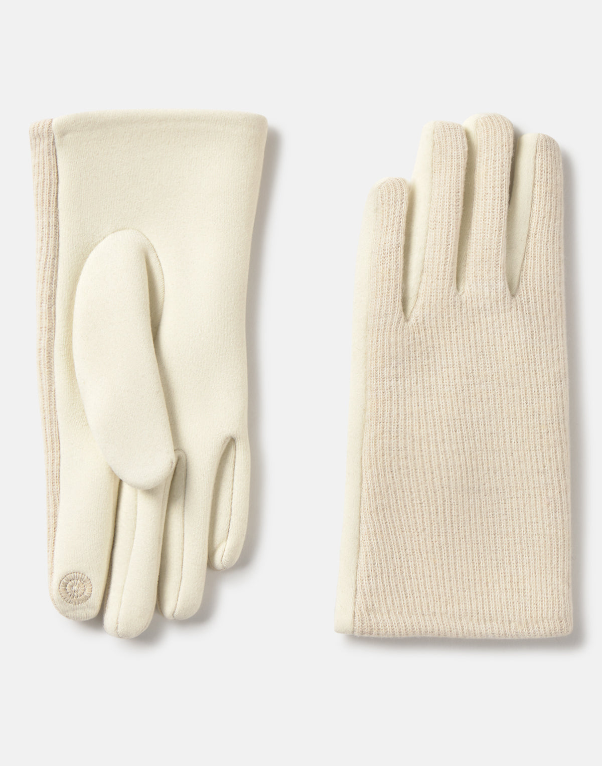 Kombinierte Rippstrickhandschuhe mit Touch-Funktion