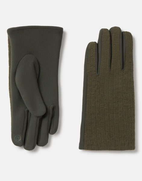 Kombinierte Rippstrickhandschuhe mit Touch-Funktion