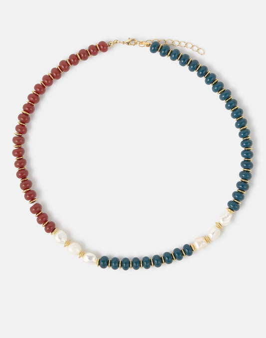 Collar cuentas perlas