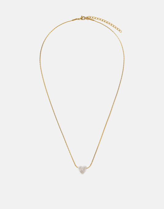 Collar corazón nacarado