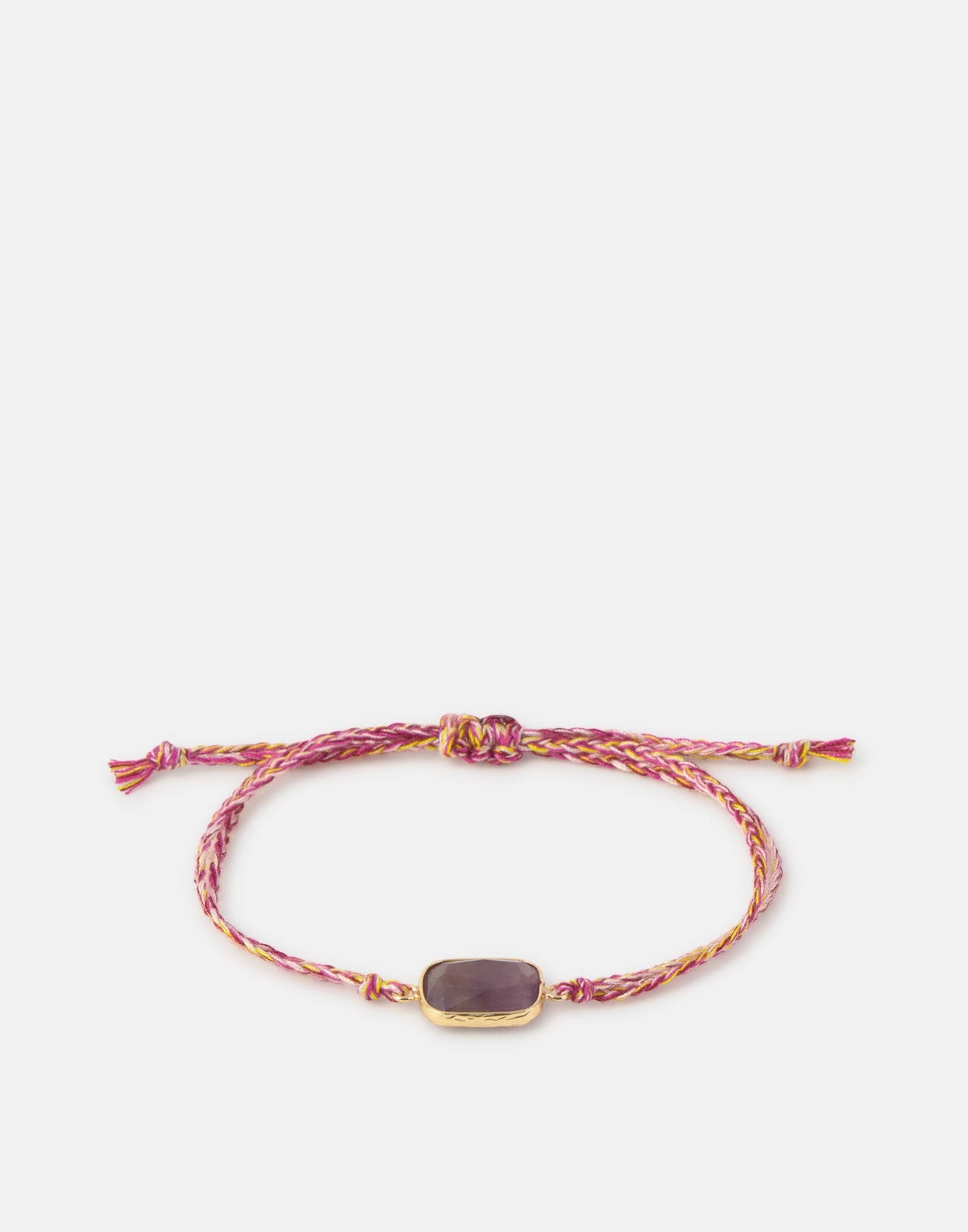 Pulsera hilo piedra malva