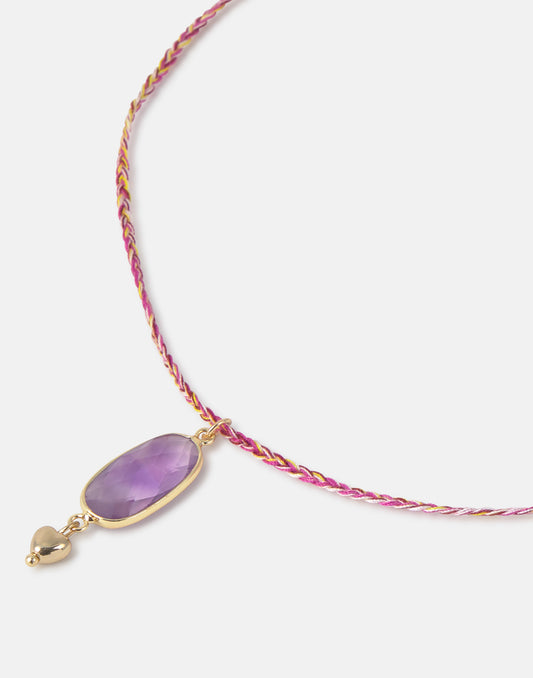 Collar piedra malva