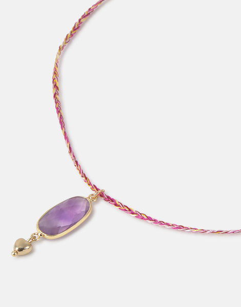 Collar piedra malva