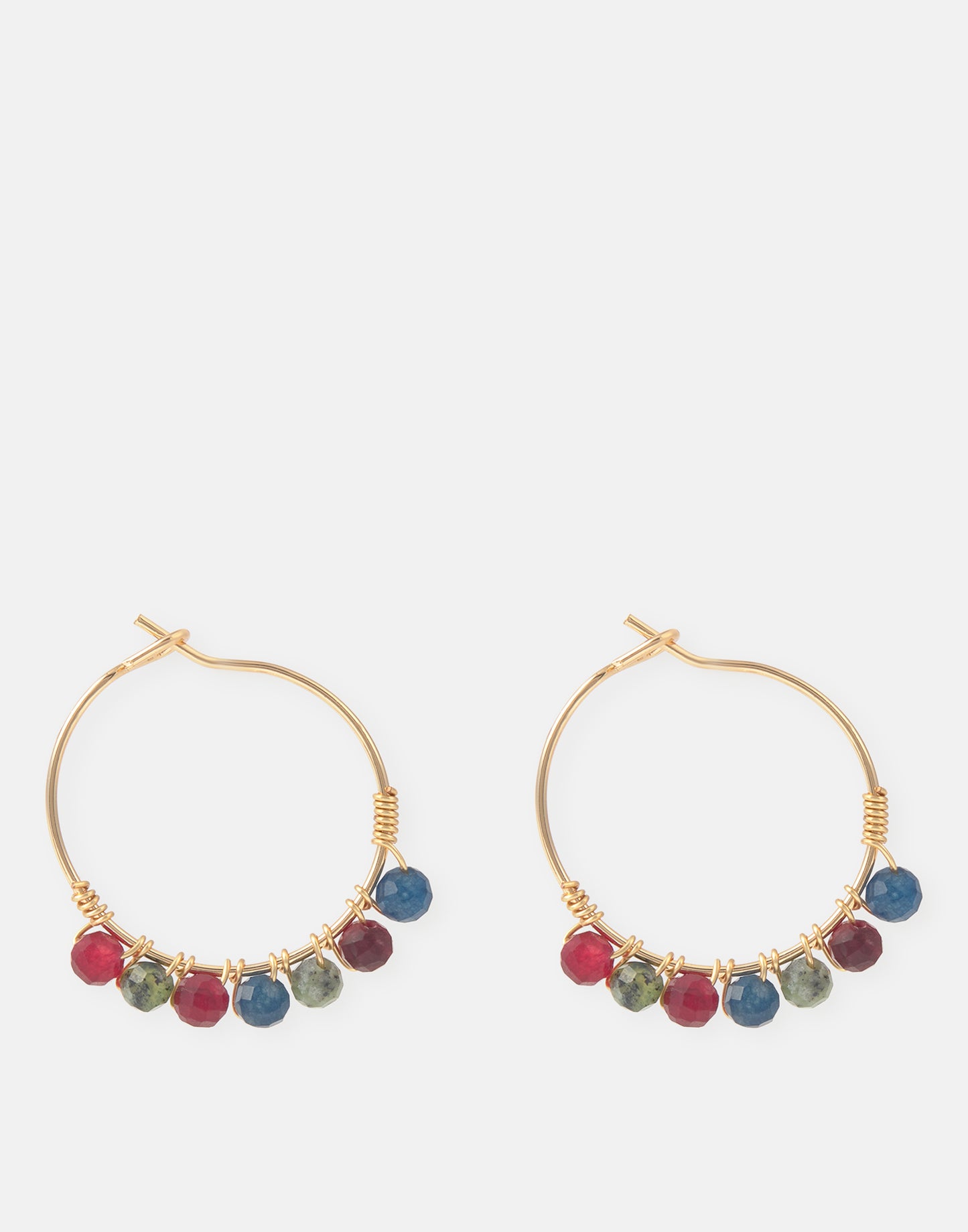 Pendientes aro bolitas