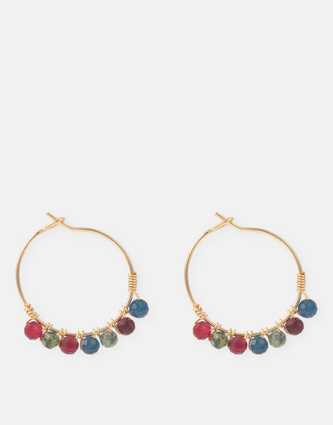 Pendientes aro bolitas