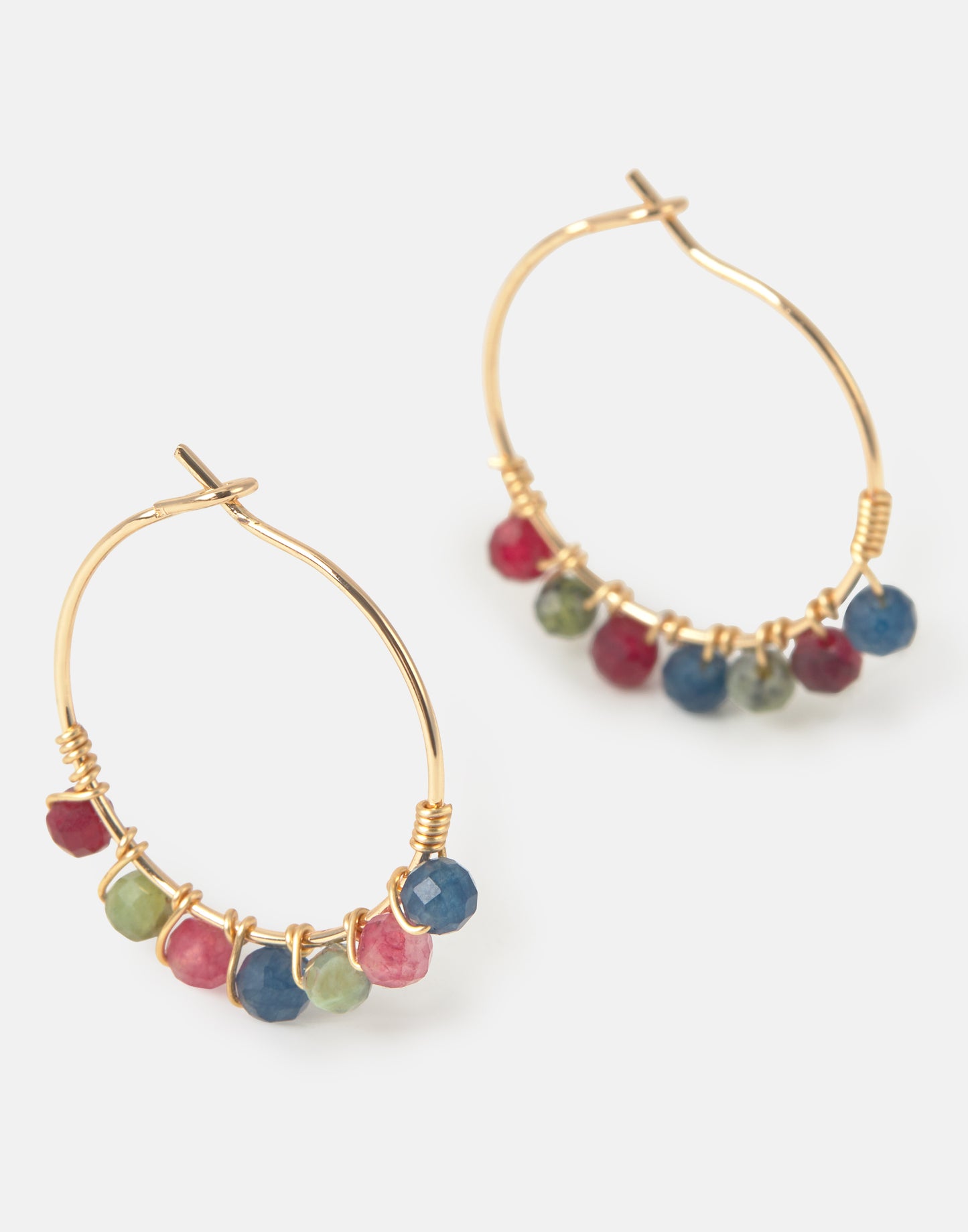 Pendientes aro bolitas