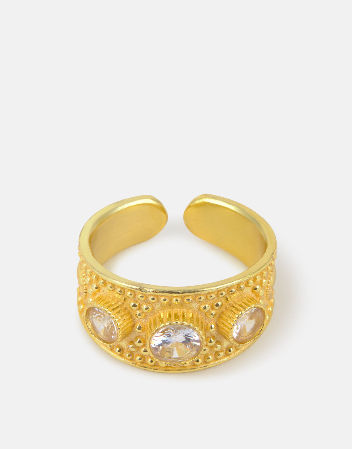 Anillo ancho labrado