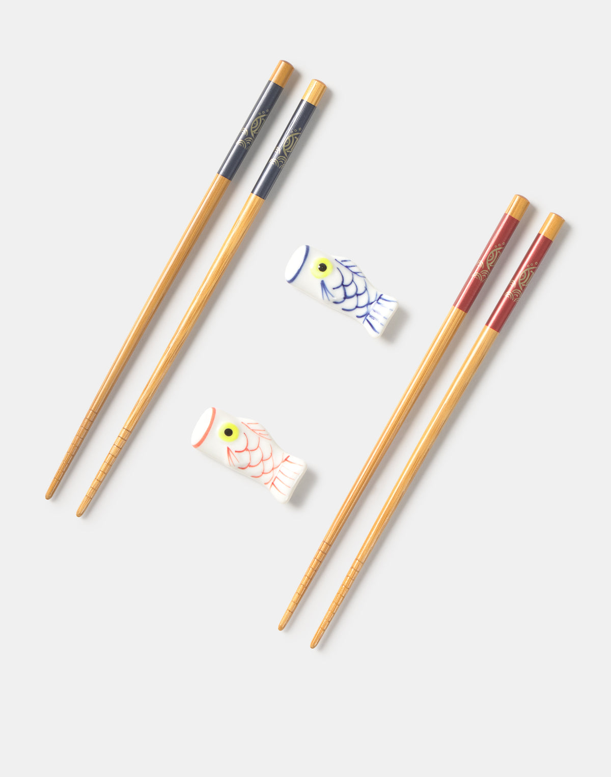 Set 2 paia di bacchette pesci