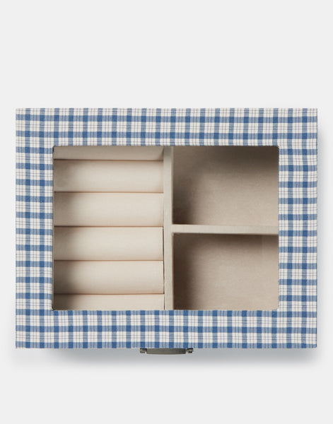 Marta Gingham Jewellery Box
