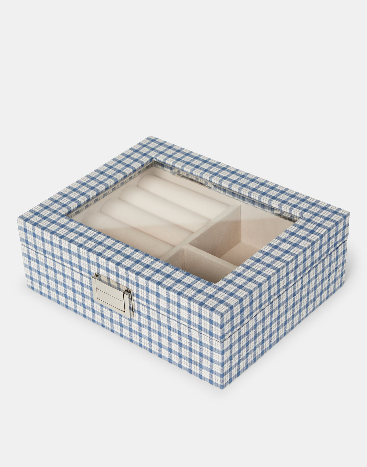 Marta Gingham Jewellery Box