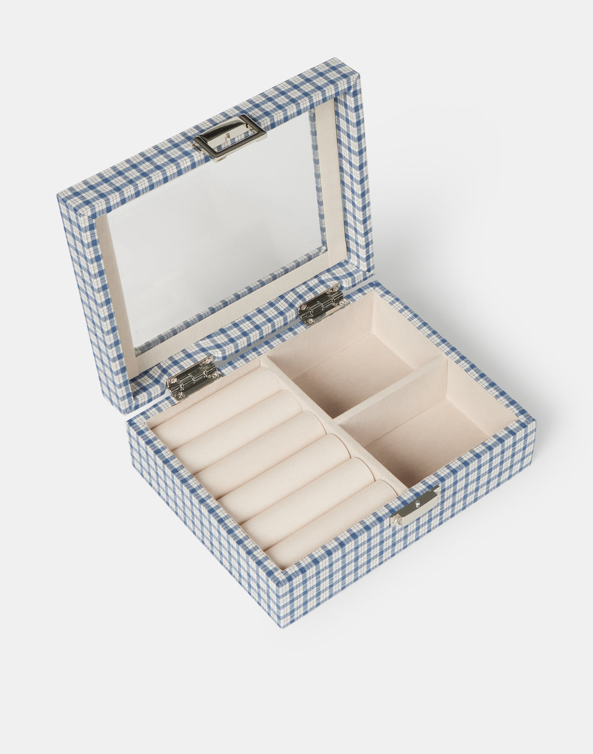 Marta Gingham Jewellery Box