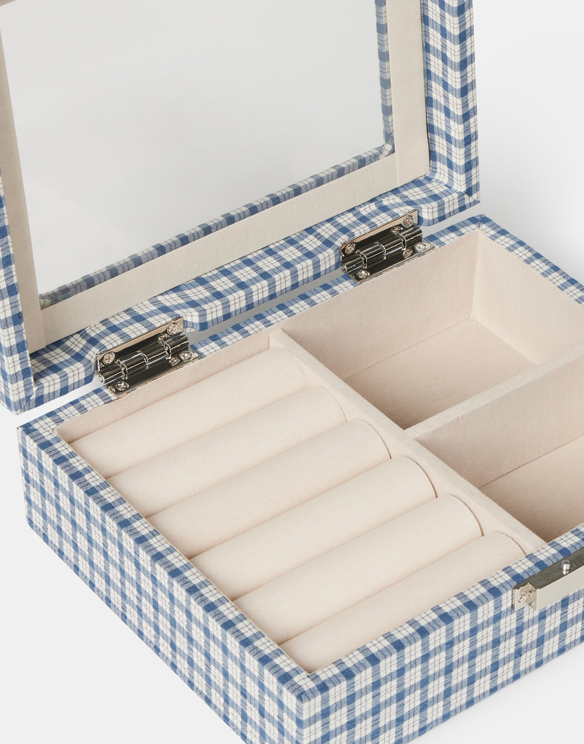 Marta Gingham Jewellery Box