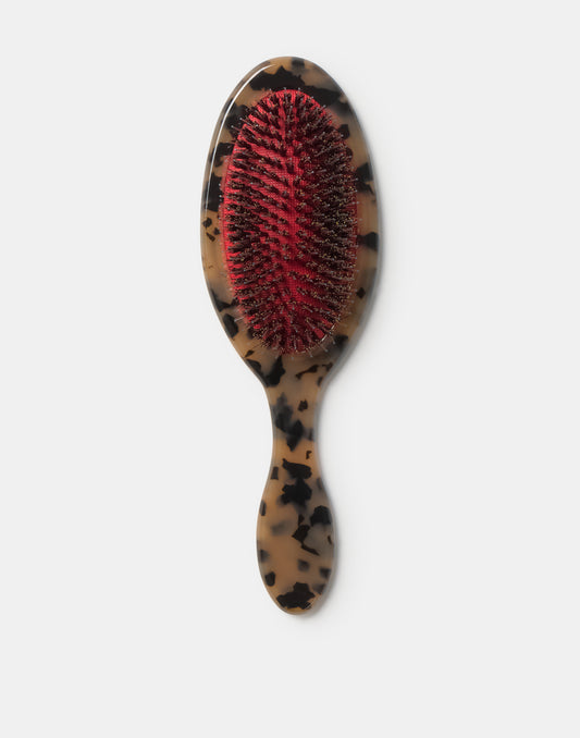 Spazzola per capelli effetto tartarugato con icona