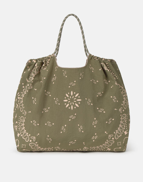 Paisley Nylon Tote Bag