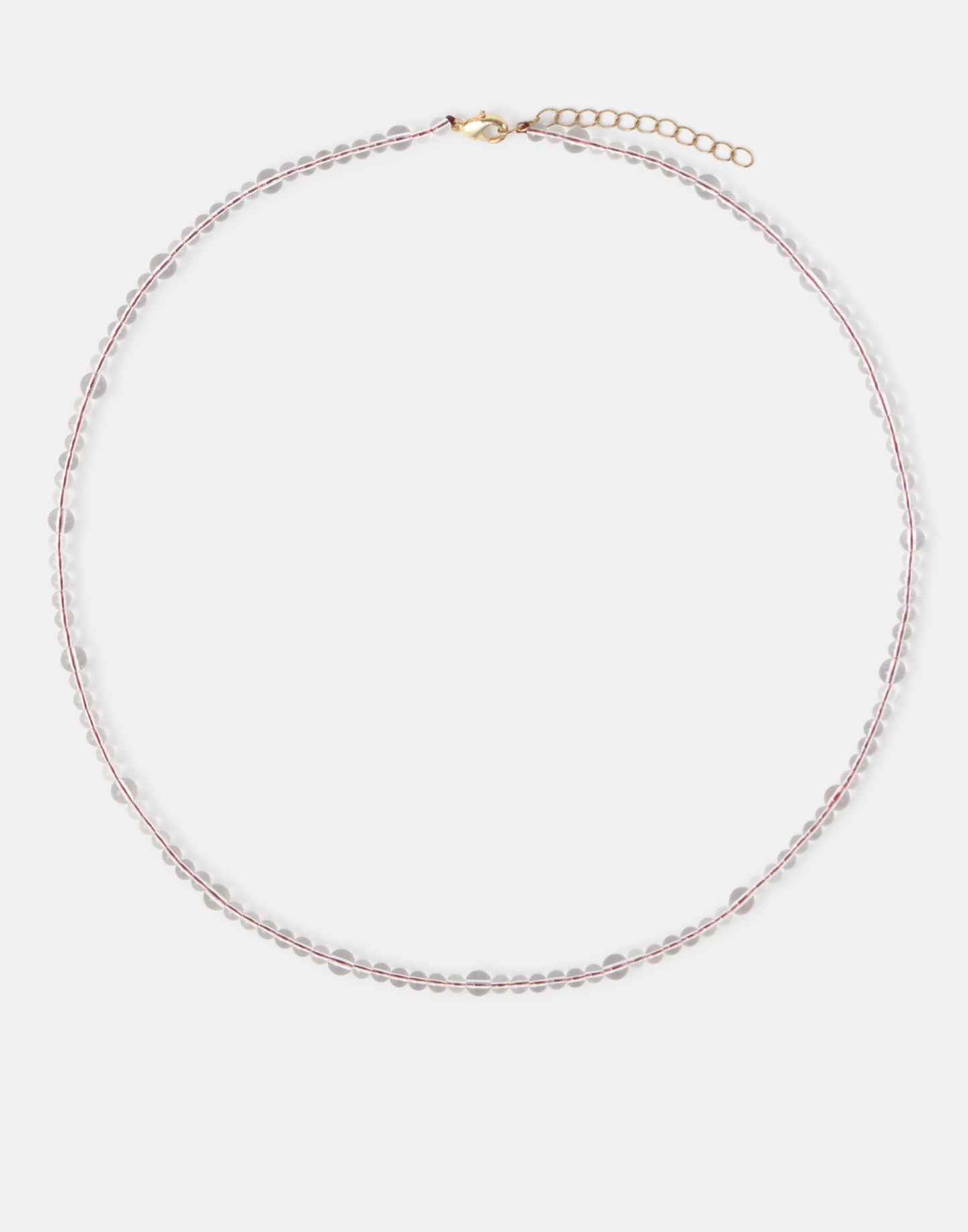 Collar cuentas transparentes