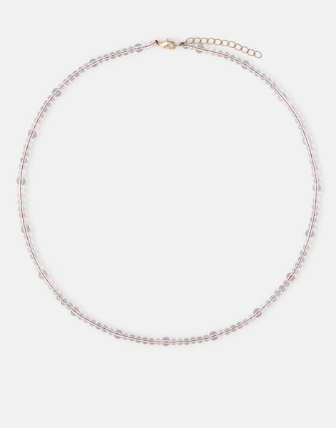 Collar cuentas transparentes