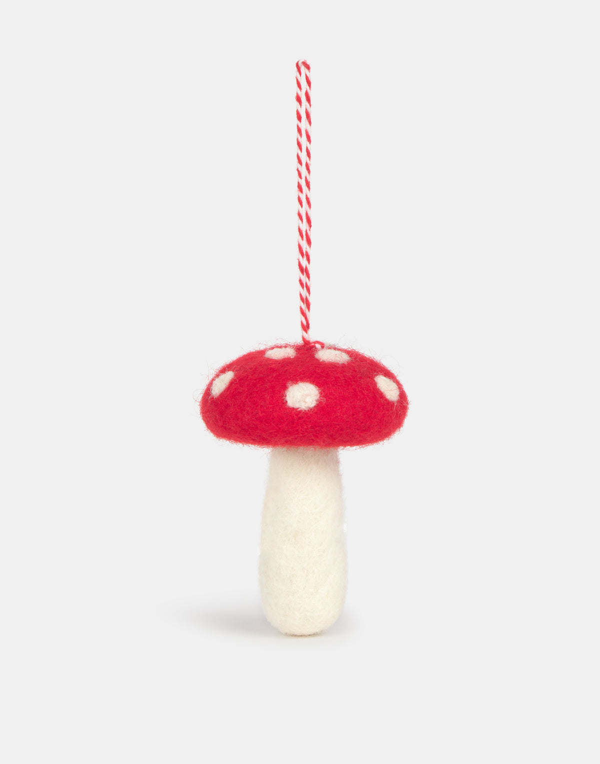 Décoration de Noël en feutre champignon