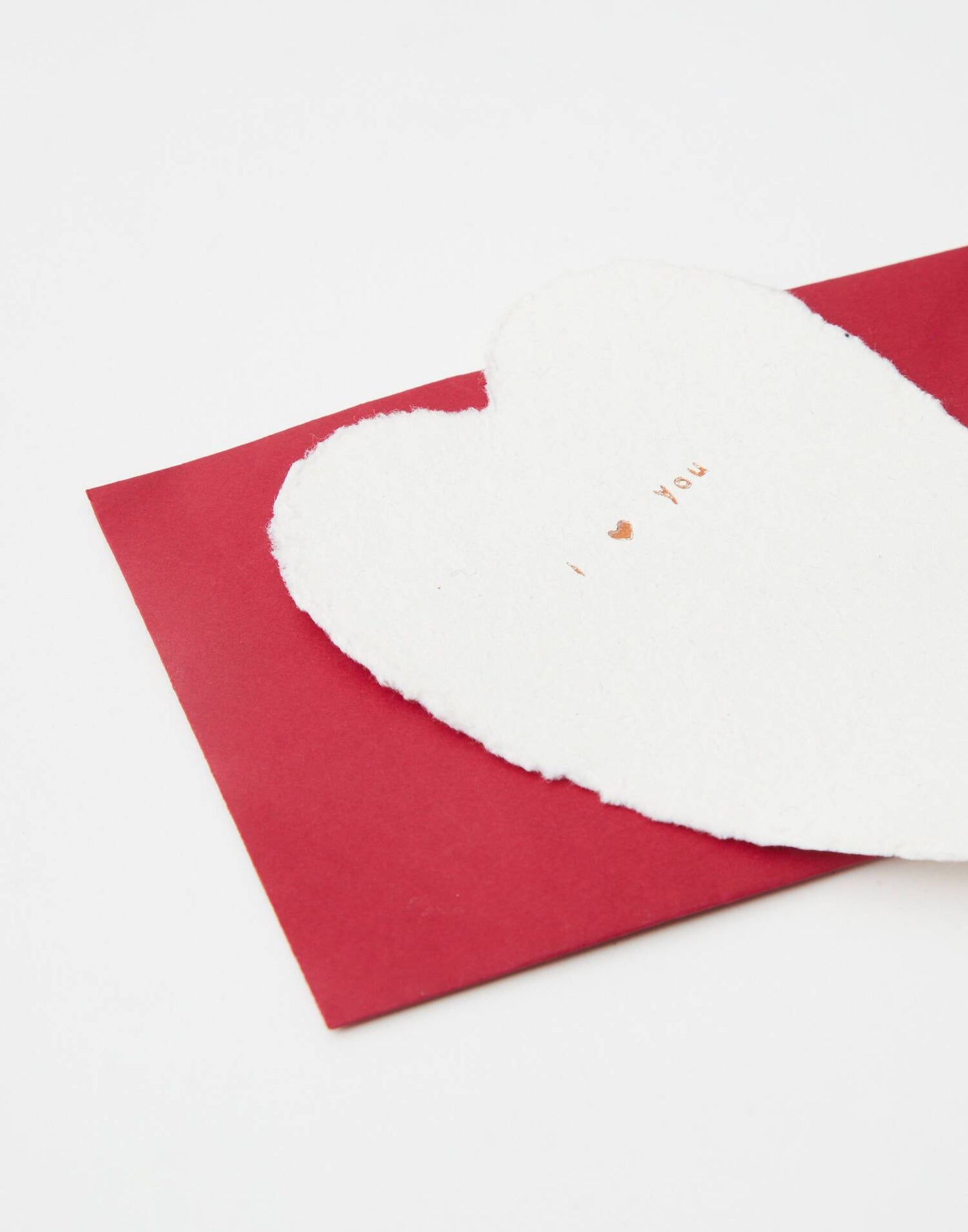Mini postal corazón papel reciclado