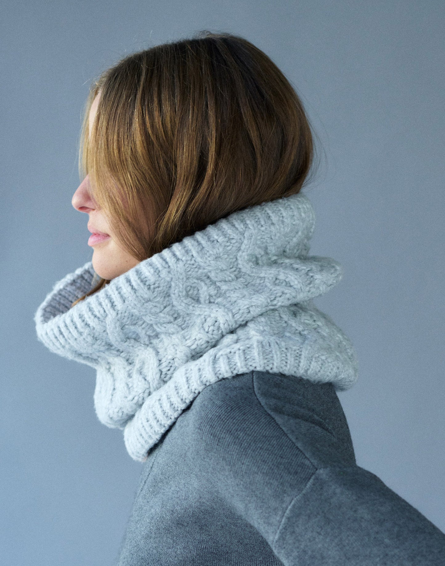 Snood with faux shearling