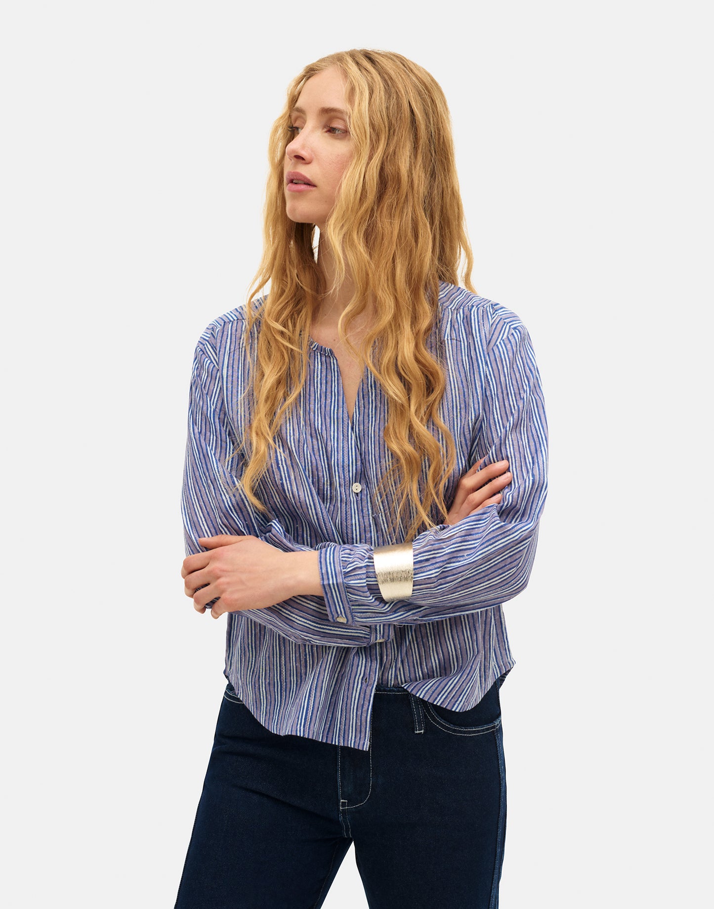 Chemise Dobby Chennai à rayures