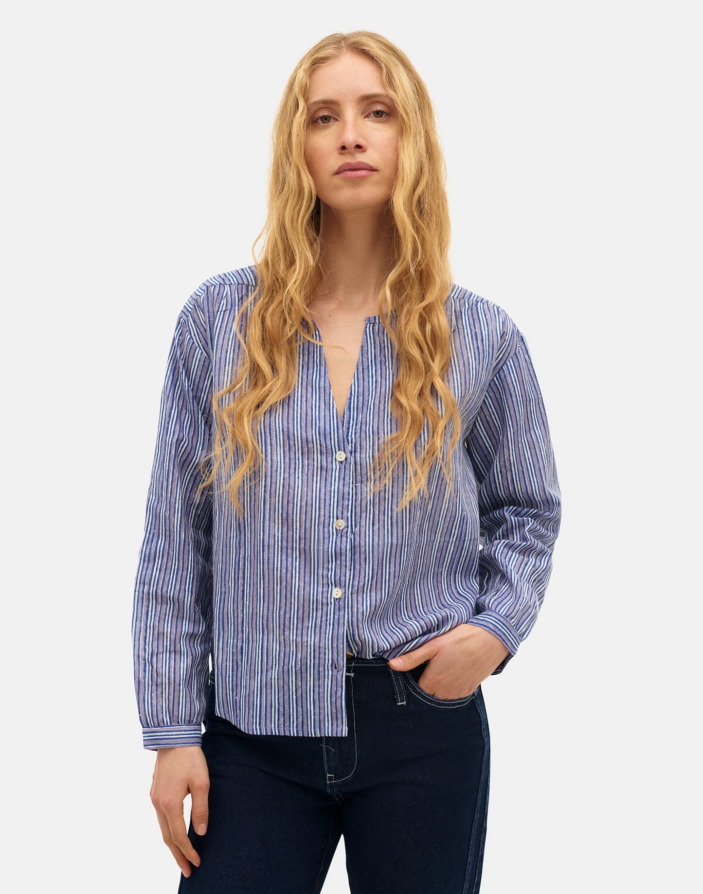 Chemise Dobby Chennai à rayures