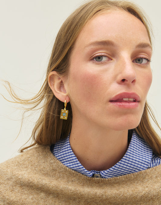 Orecchini fiore diamante