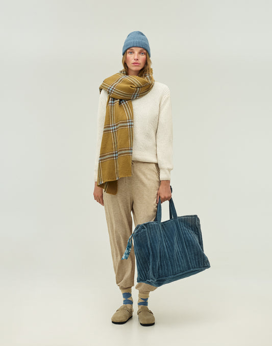 Fine Blue Stripe Scarf